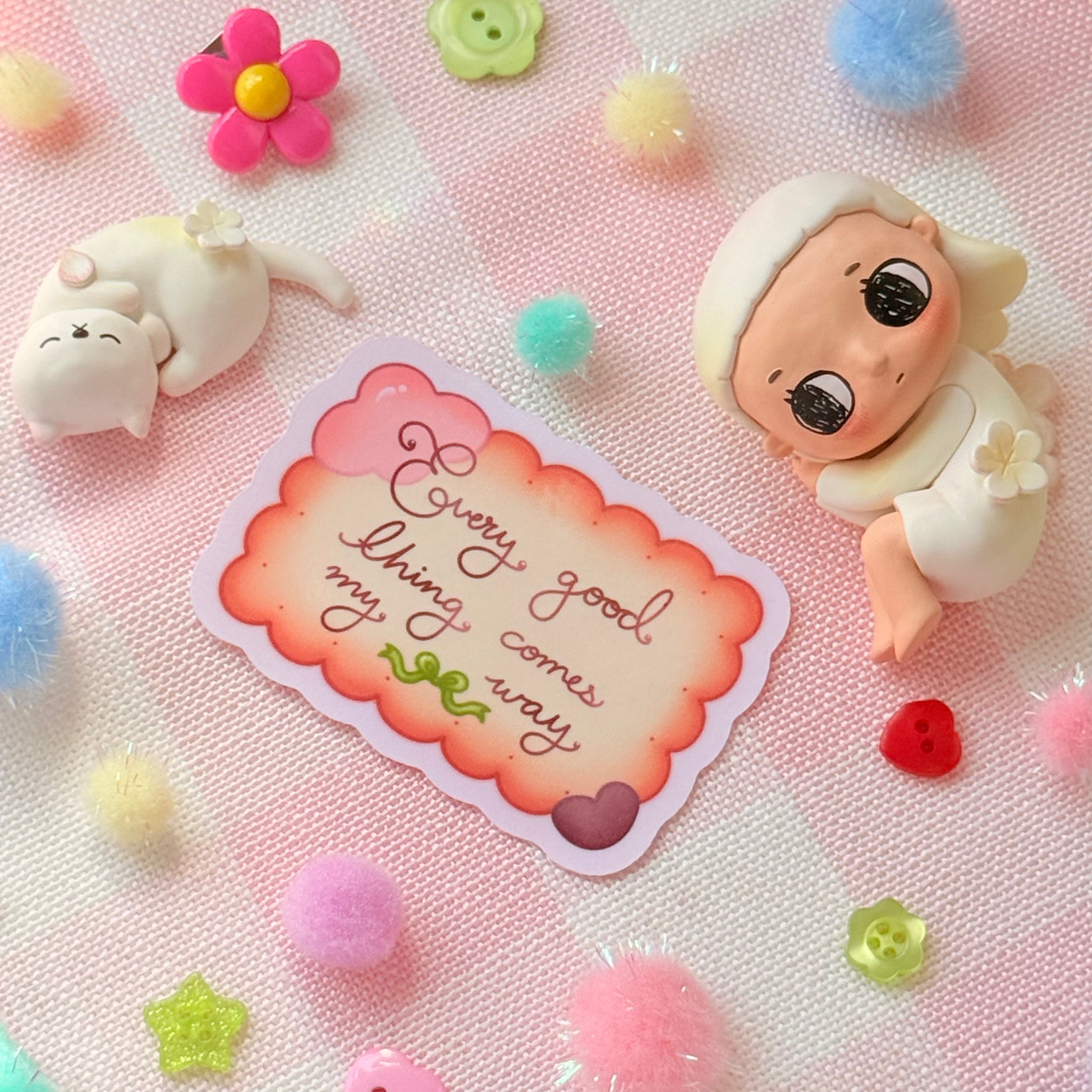 Biscuit Positive Affirmation Vinyl Sticker