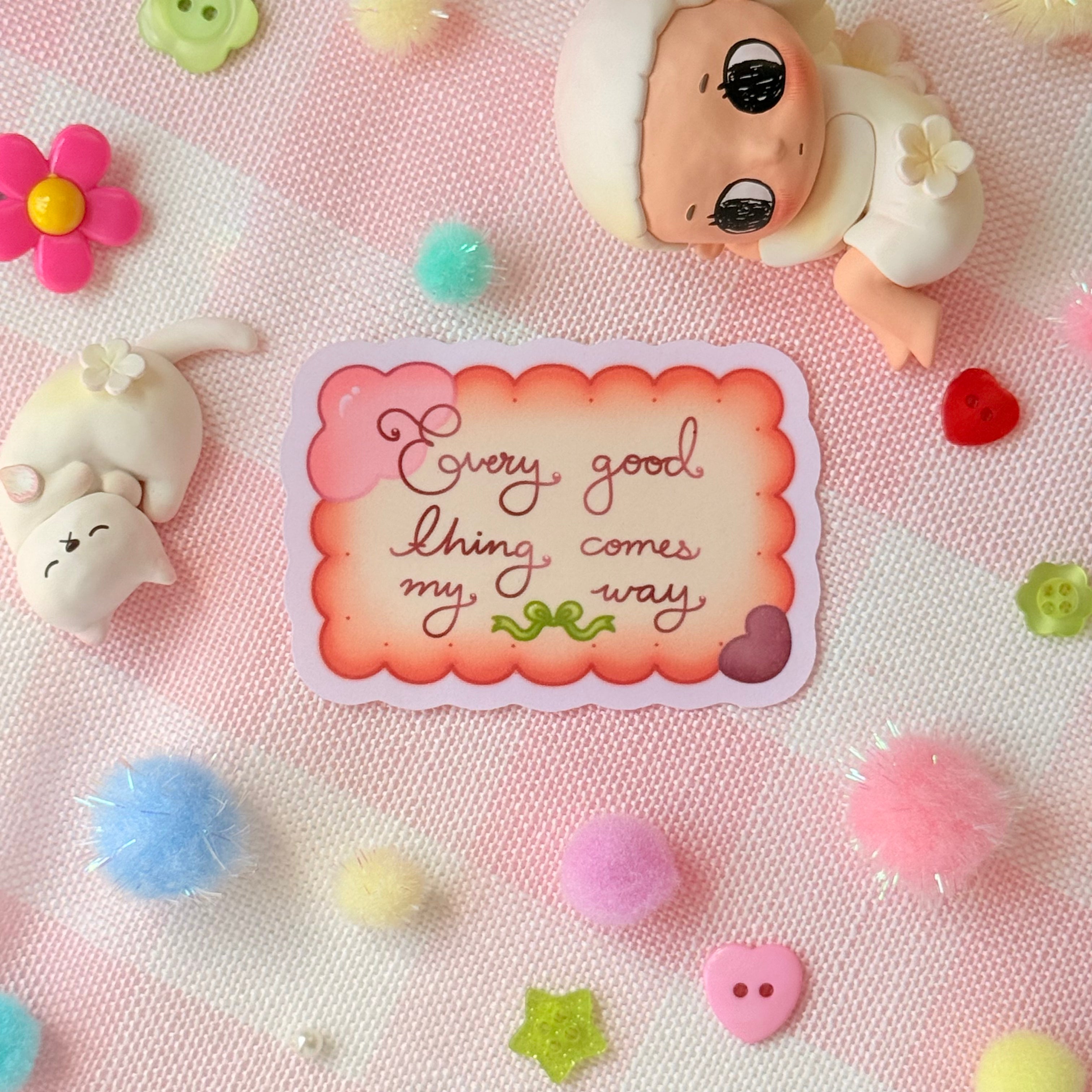 Biscuit Positive Affirmation Vinyl Sticker