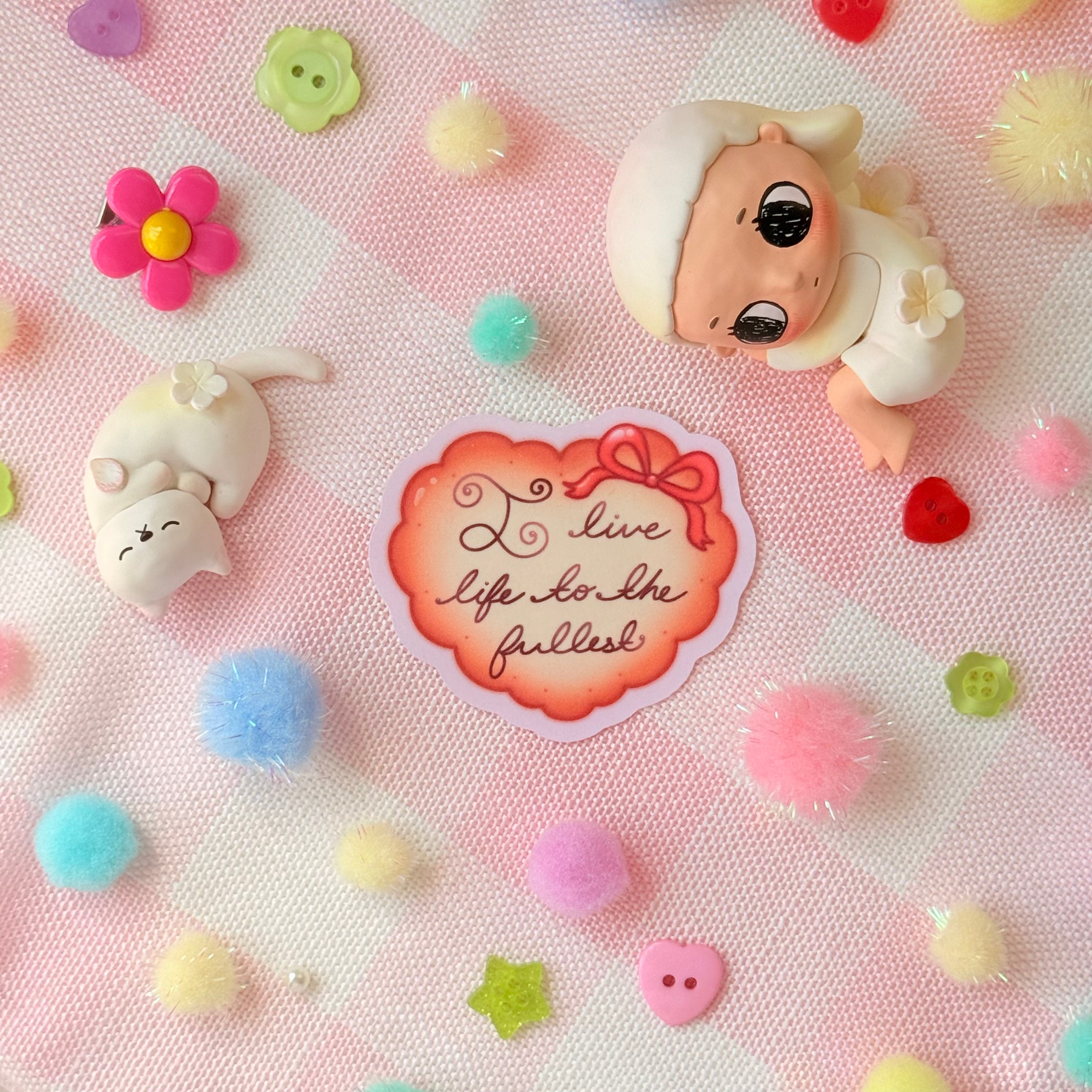 Heart Cookie Positive Affirmation Vinyl Sticker