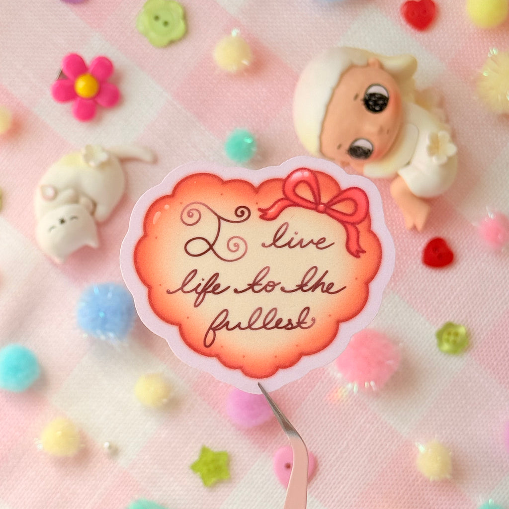 Heart Cookie Positive Affirmation Vinyl Sticker