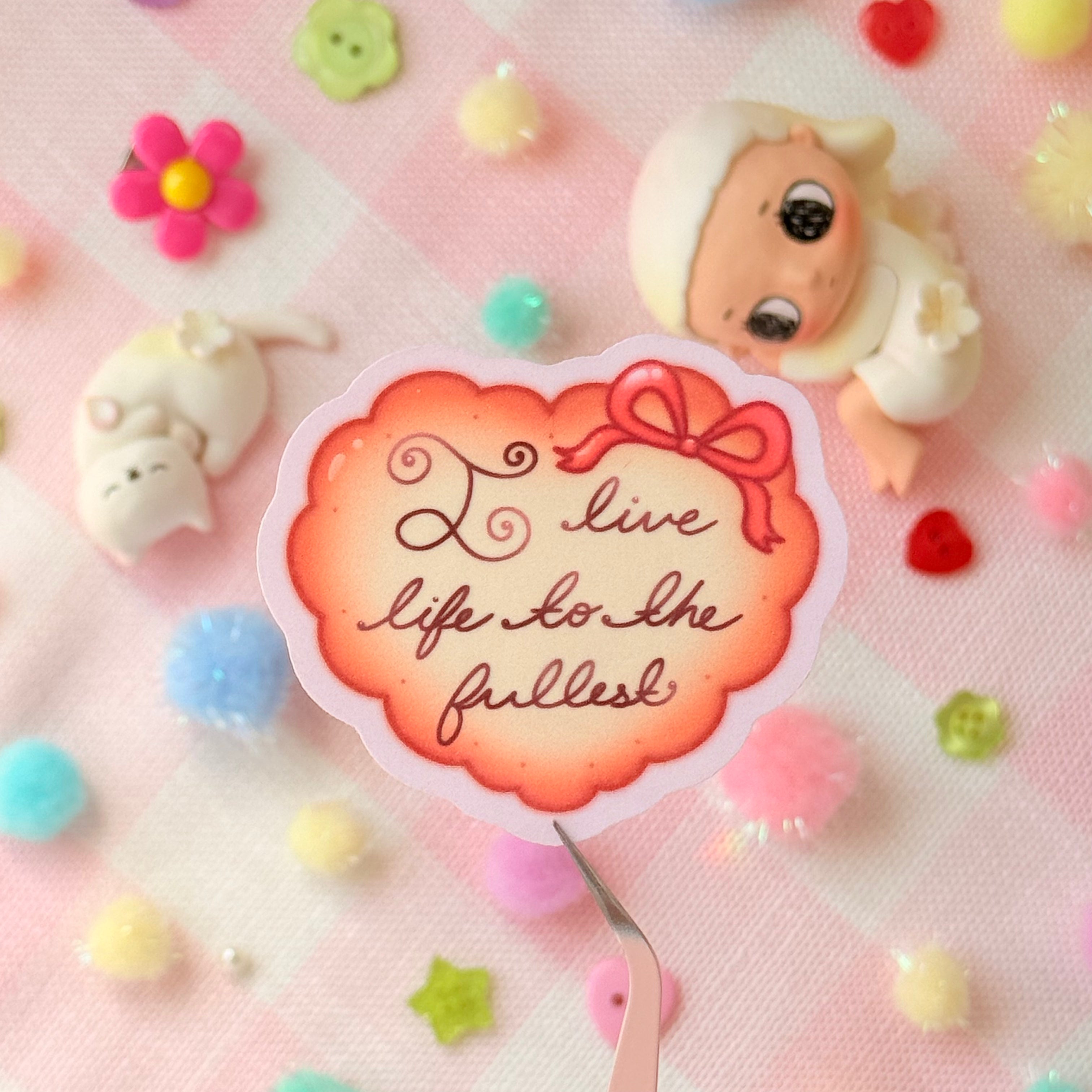 Heart Cookie Positive Affirmation Vinyl Sticker