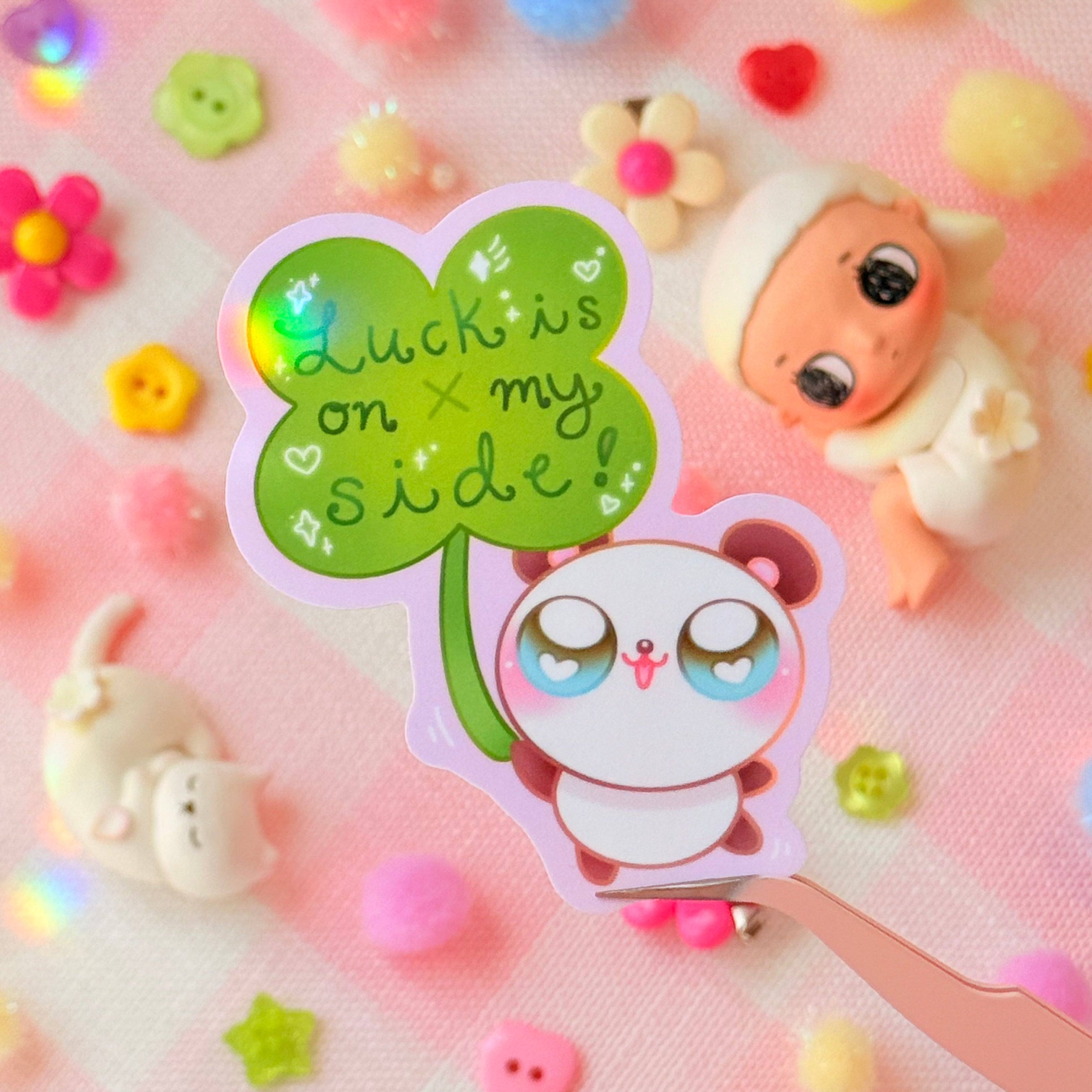 Kawaii Lucky Panda Vinyl Sticker