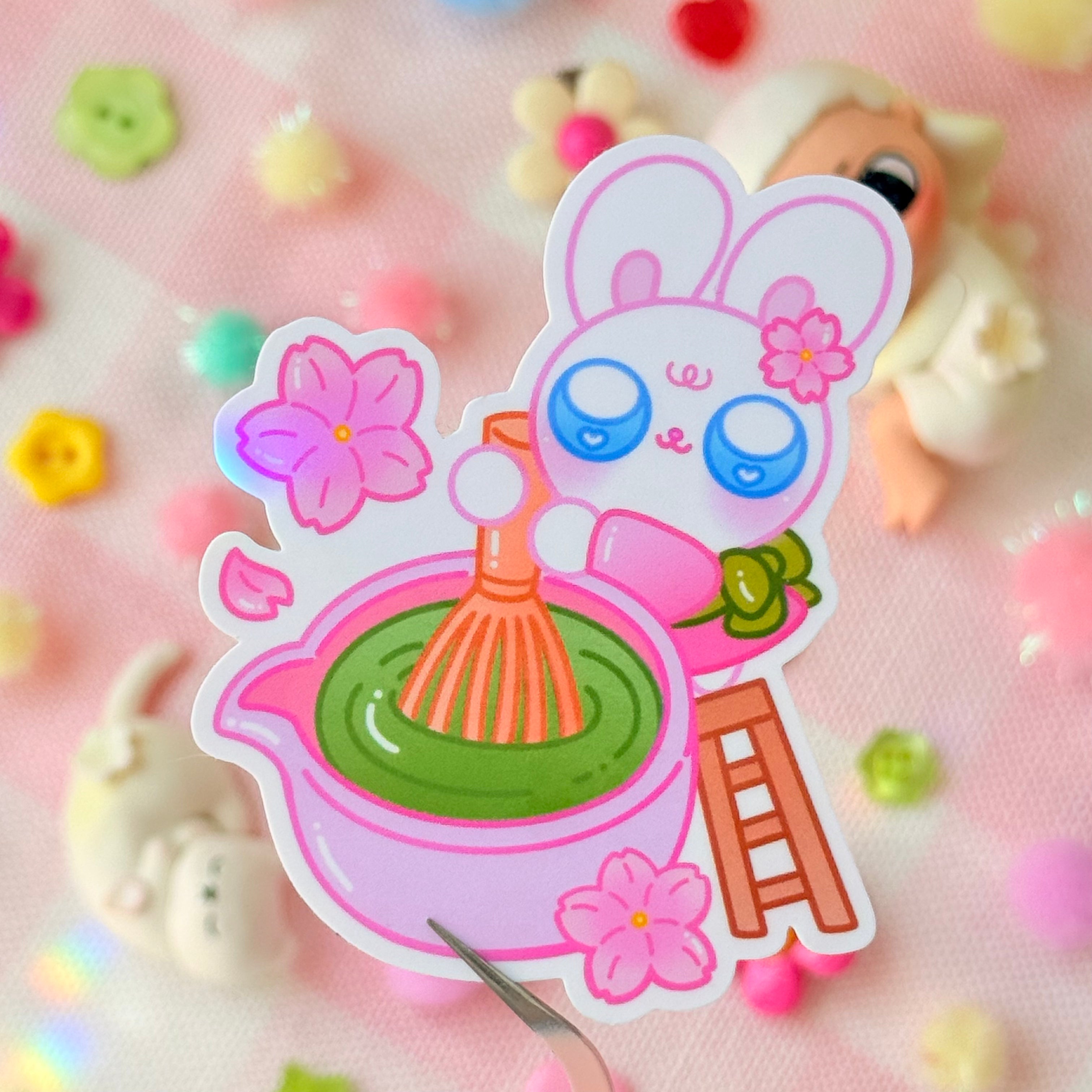 Matcha Bunny Vinyl Sticker