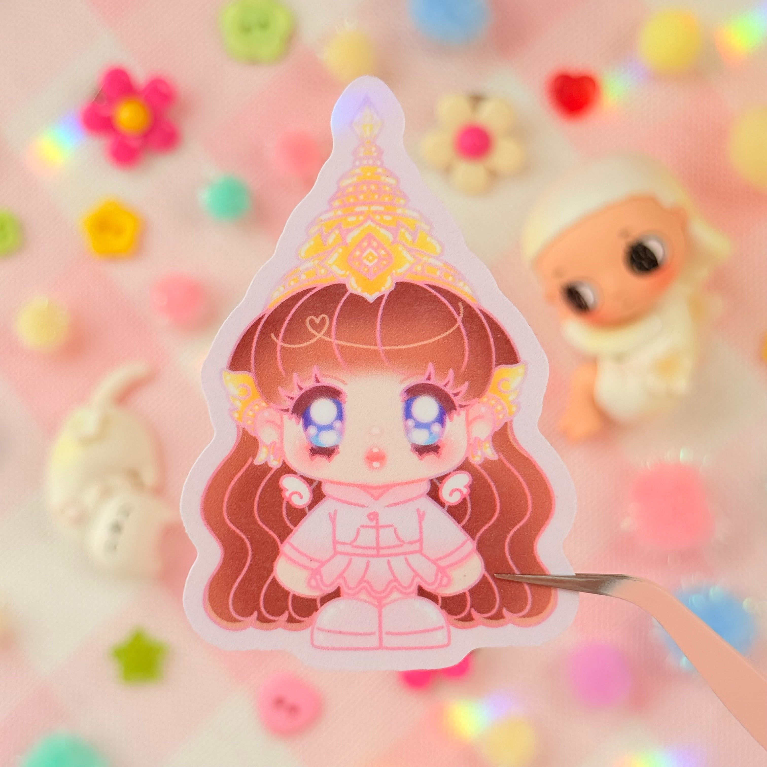 Thai Chibi Girlie Vinyl Sticker