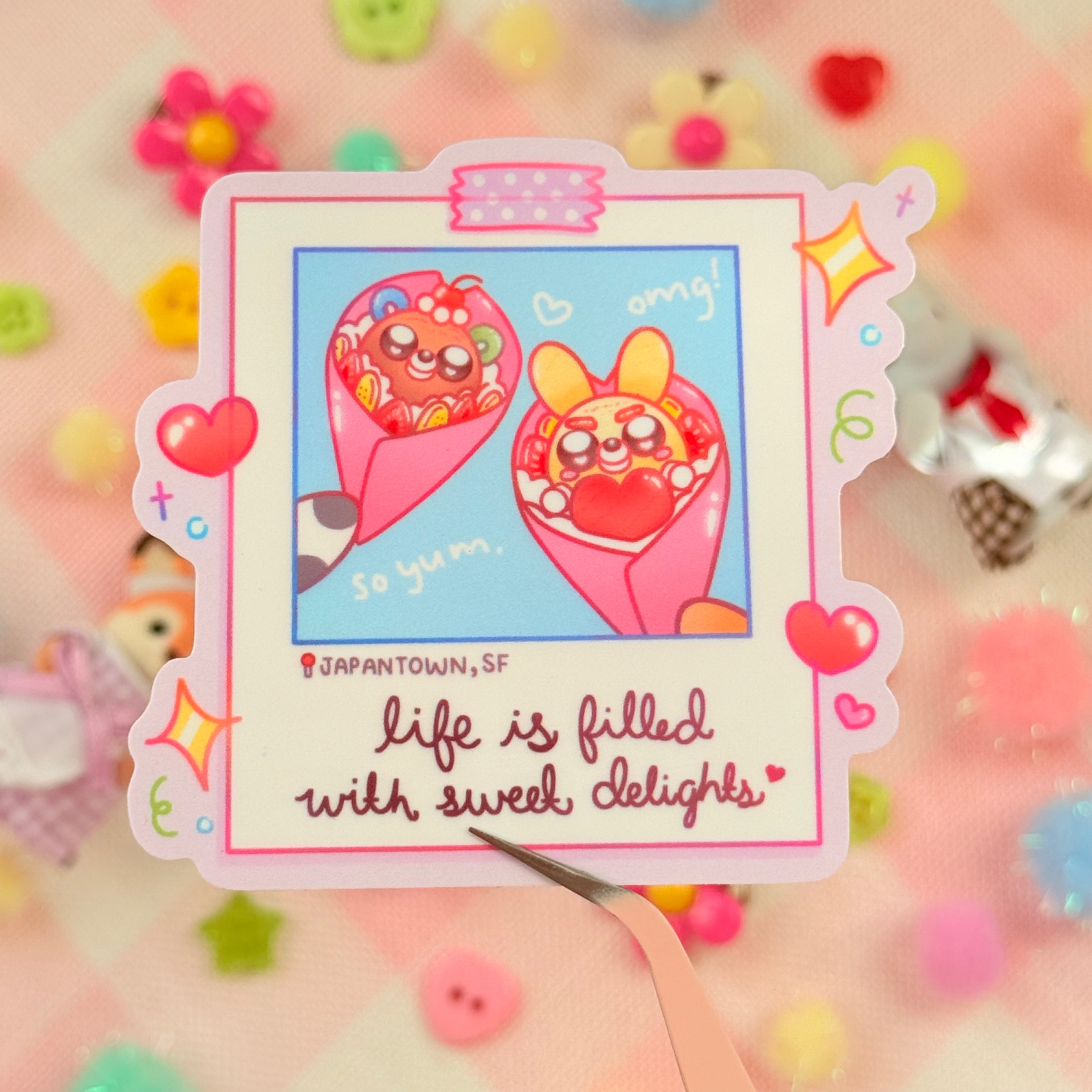 Kawaii Crepes Positive Affirmation Vinyl Sticker