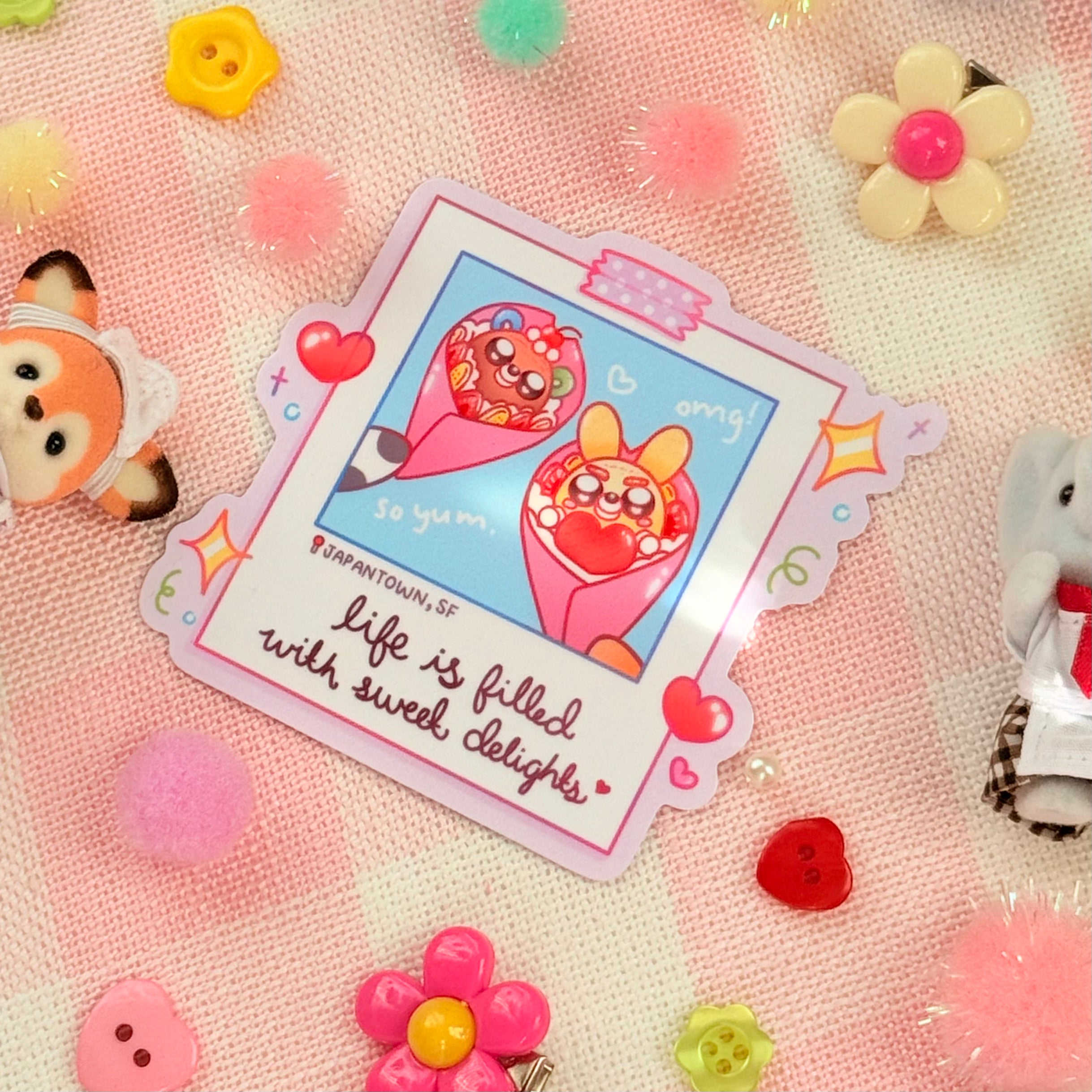 Kawaii Crepes Positive Affirmation Vinyl Sticker