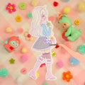 Unicorn Girlie Matcha Lover Vinyl Sticker