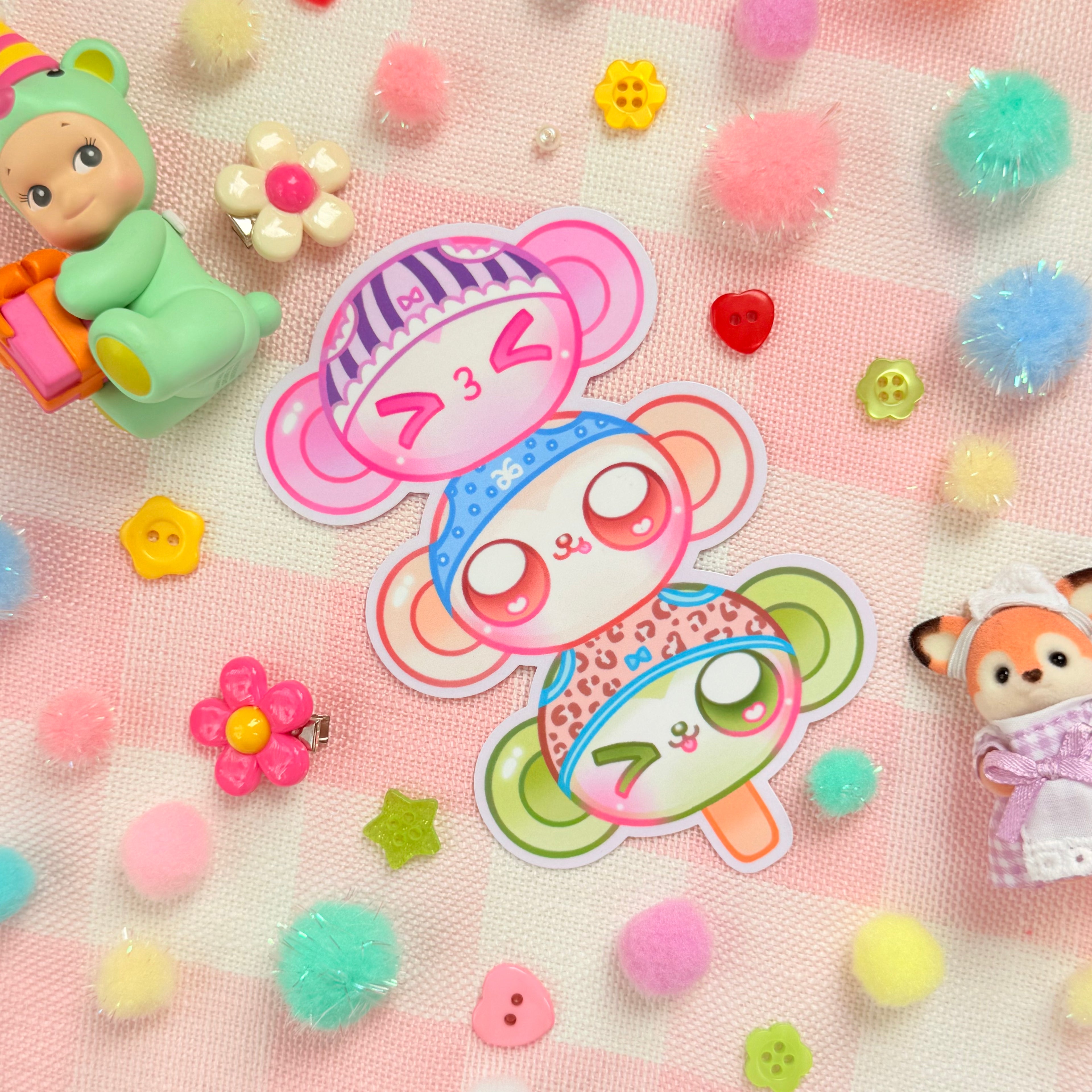 Monkey Undies Dango JUMBO Vinyl Sticker