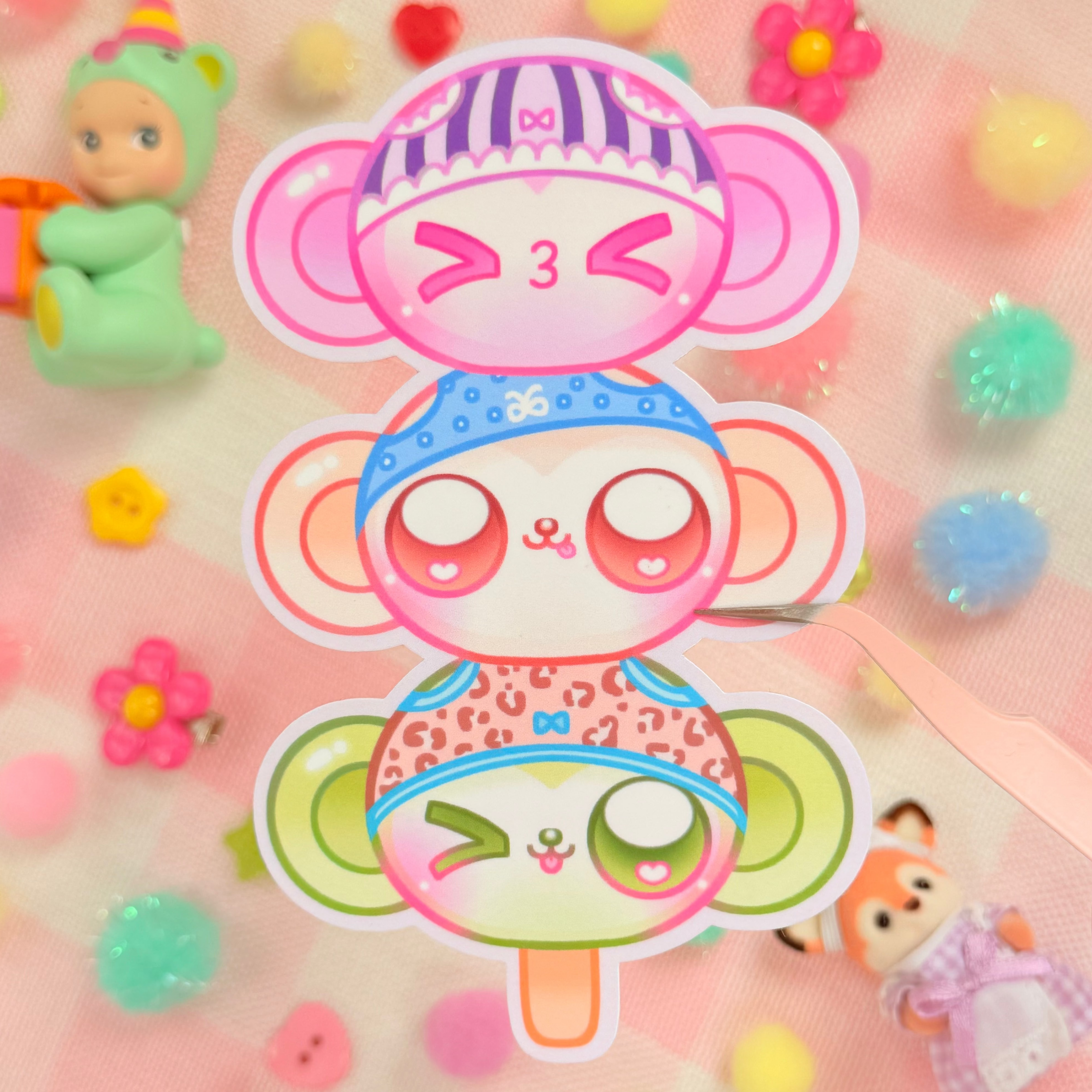 Monkey Undies Dango JUMBO Vinyl Sticker