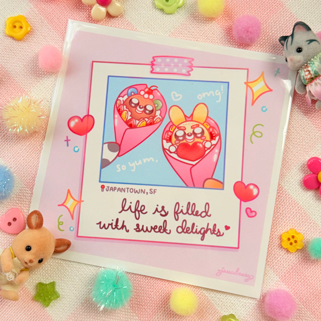 Kawaii Crepes Positive Affirmations Art Print