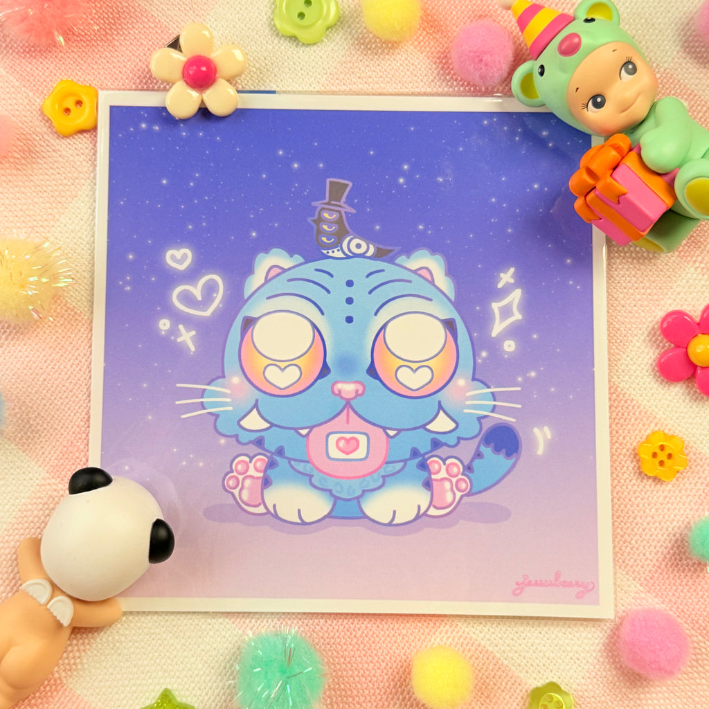 Blue Tiger Art Print