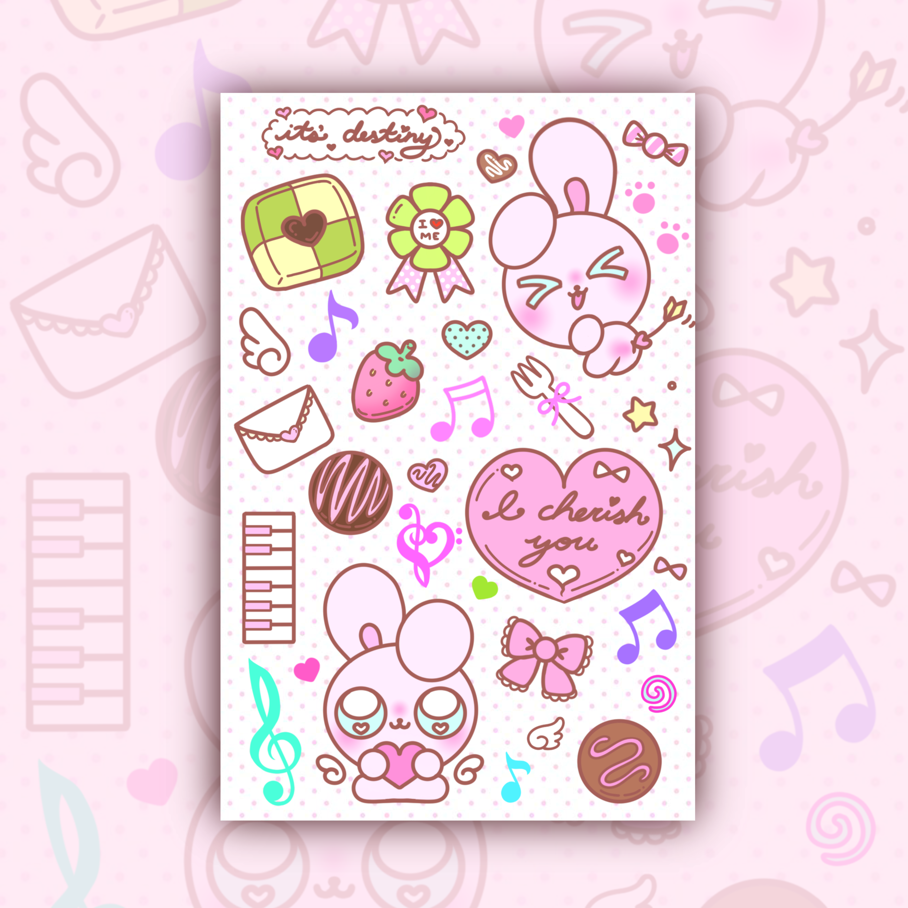 Bunny Sweets Sticker Sheet