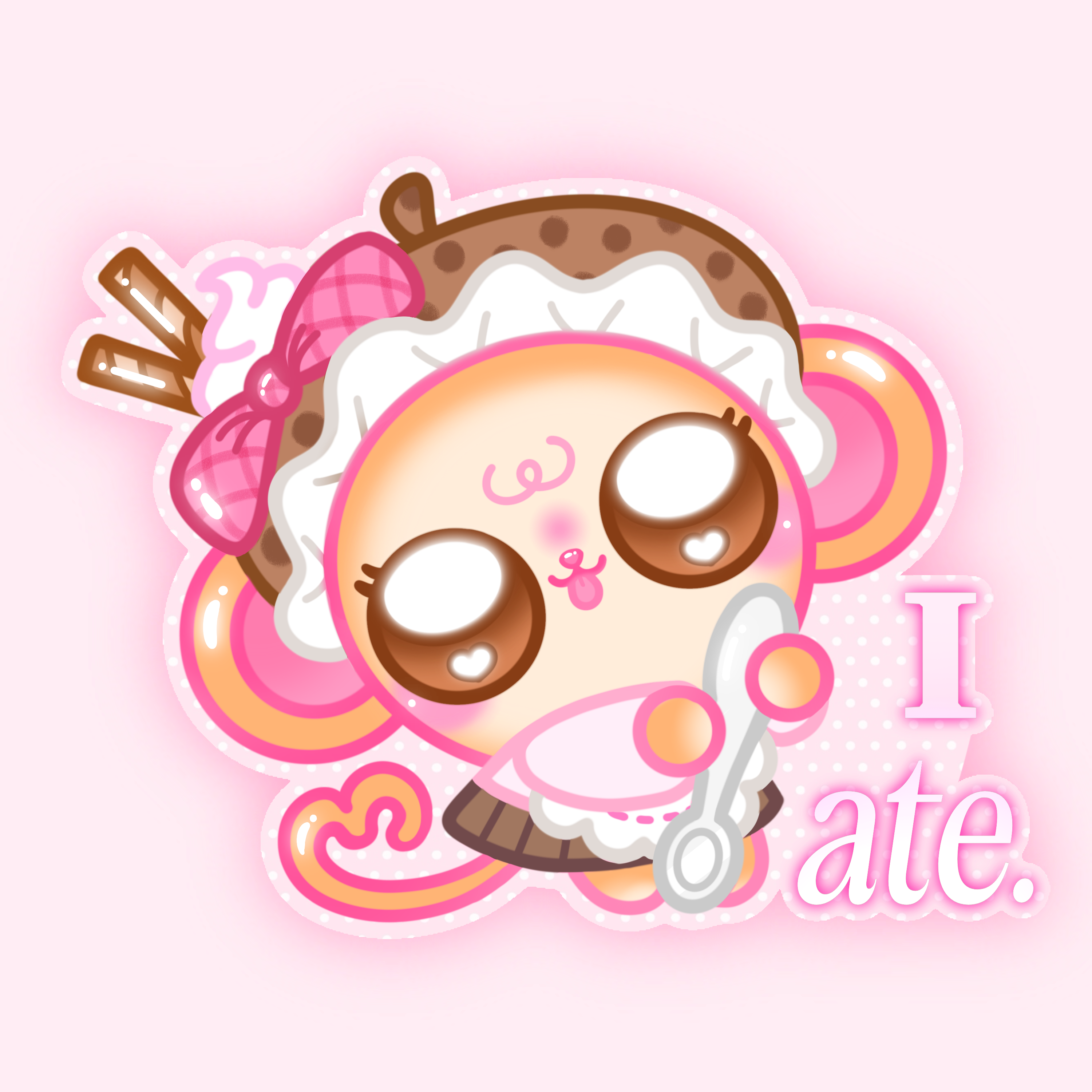 Kawaii Monkey Positivity Vinyl Sticker